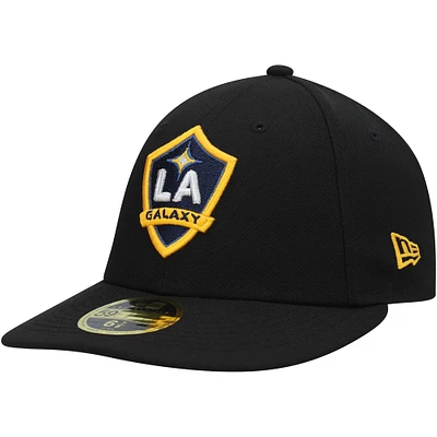 Men's New Era Black LA Galaxy Primary Logo Low Profile 59FIFTY Fitted Hat