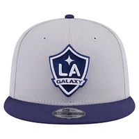Men's New Era Gray LA Galaxy Color Pack Two-Tone 9FIFTY Snapback Hat