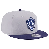 Men's New Era Gray LA Galaxy Color Pack Two-Tone 9FIFTY Snapback Hat