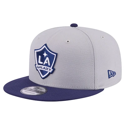 Men's New Era Gray LA Galaxy Color Pack Two-Tone 9FIFTY Snapback Hat