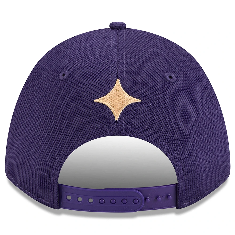 Casquette ajustable New Era Purple LA Galaxy 2025 Jersey Hook 9FORTY M-Crown pour homme