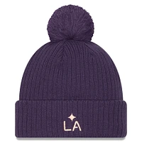 Men's New Era  Purple LA Galaxy 2025 Jersey Hook Cuffed Knit Hat with Pom