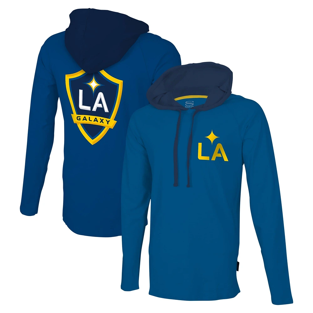 Men's Stadium Essentials Blue LA Galaxy Tradition Raglan Hoodie Long Sleeve T-Shirt