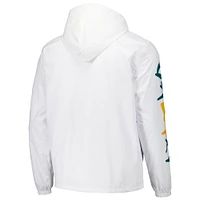 Men's White LA Galaxy Graffiti Hoodie Full-Zip Windbreaker