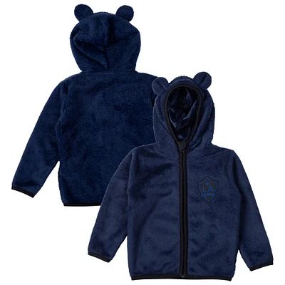 Toddler Sport Design Sweden  Navy LA Galaxy Tie-Breaker Teddy Full-Zip Hoodie