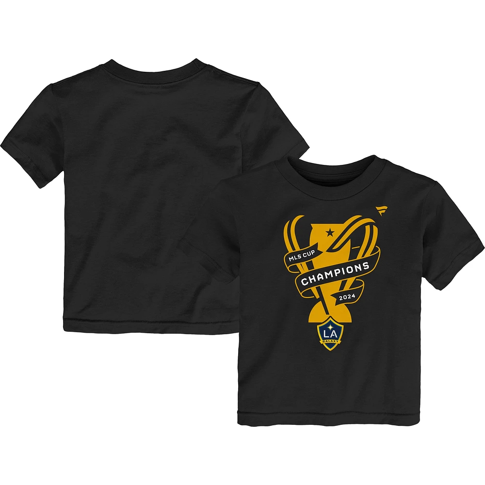 T-shirt noir fanatique pour tout-petits la Galaxy Champions de Coupe MLS 2024