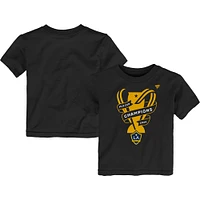 T-shirt noir fanatique pour tout-petits la Galaxy Champions de Coupe MLS 2024