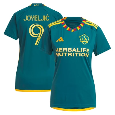 Women's adidas Dejan Joveljic Green LA Galaxy 2023 Kit Replica Player Jersey