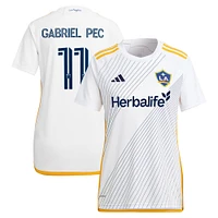 Women's adidas Gabriel Pec White LA Galaxy 2024 Angelino Kit Replica Player Jersey