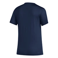 T-shirt adidas LA Galaxy AEROREADY Club Icon bleu marine pour femme