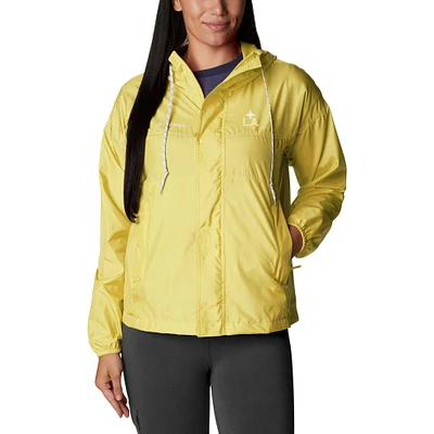 Women's Columbia Gold LA Galaxy Flash Challenger Omni-Shade Full-Zip Windbreaker