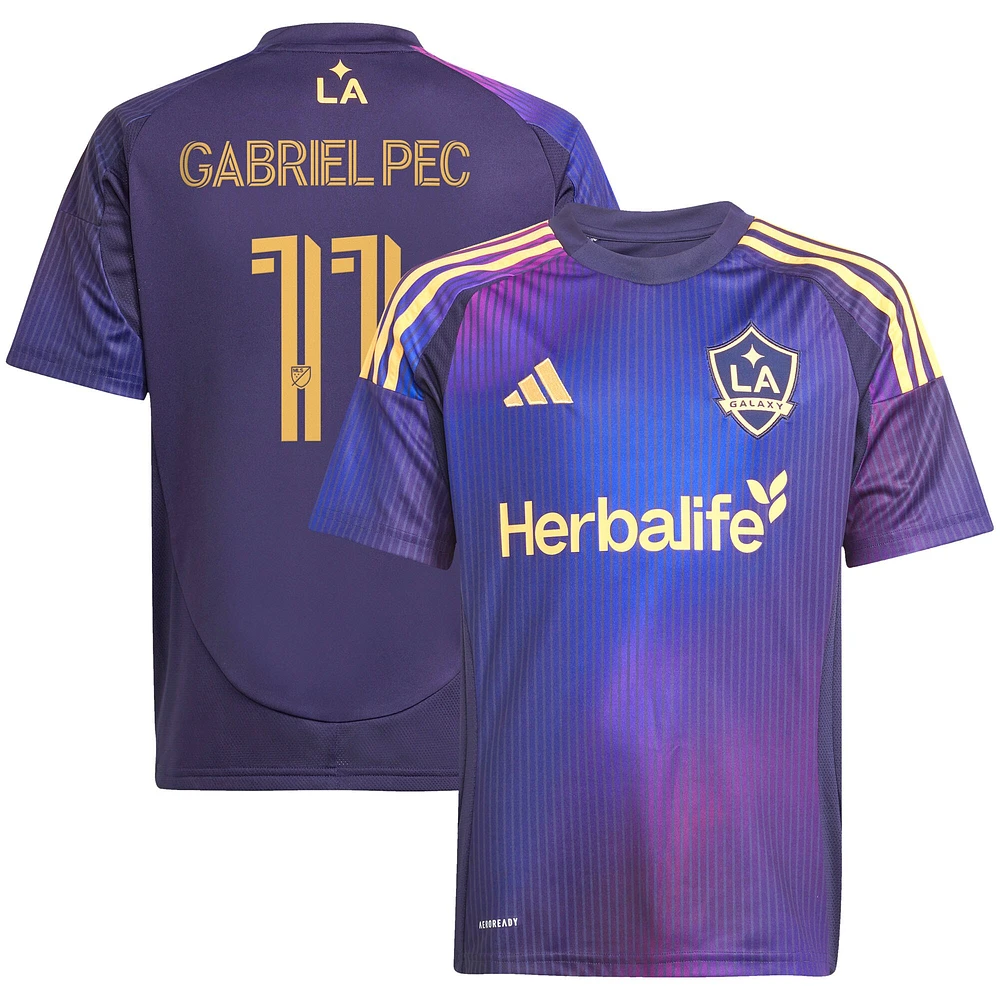 Youth adidas Gabriel Pec Navy LA Galaxy 2025 RIZON Replica Player Jersey