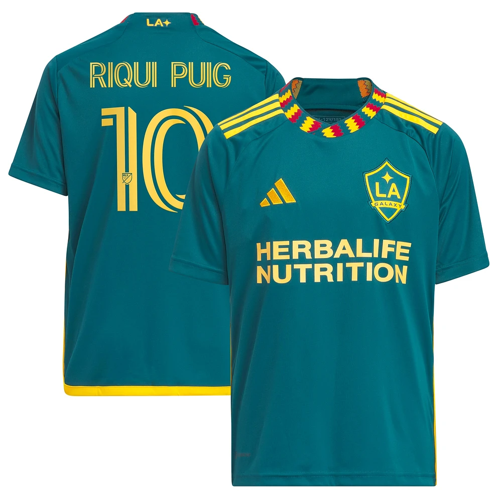 Youth adidas Riqui Puig Green LA Galaxy 2024 Kit Replica Player Jersey