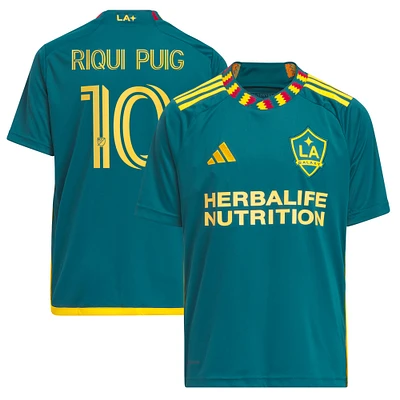 Maillot de joueur réplique pour jeune adidas Riqui Puig vert LA Galaxy 2024 Kit