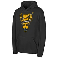 Youth Fanatics Black LA Galaxy 2024 MLS Cup Champions Locker Room Pullover Hoodie