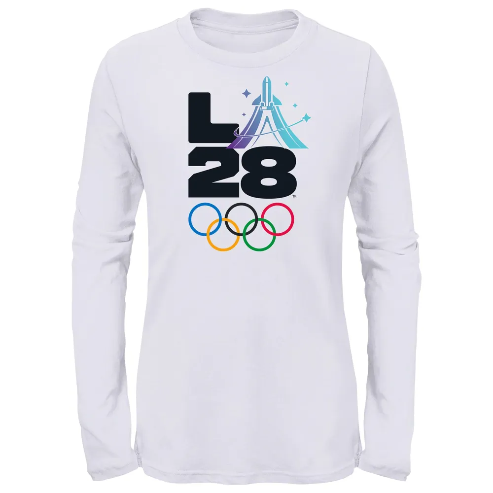 Youth White LA28 Summer Olympics Long Sleeve T-Shirt