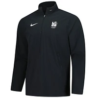Veste d'entraîneur légère à quart de zip Nike LA28 noire pour homme