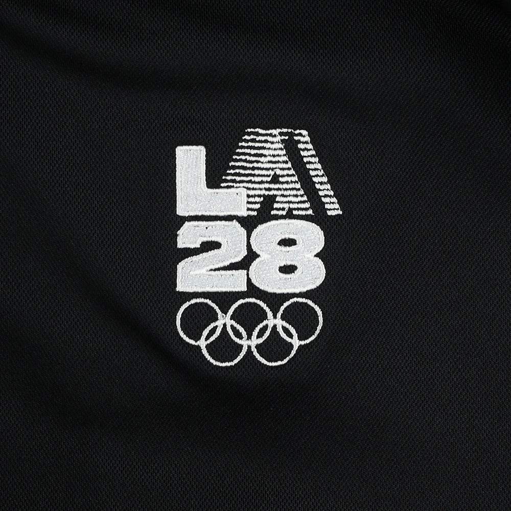 Men's Nike  Black LA28 Summer Olympics Retro Coach Performance Polo