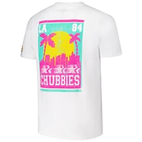 T-shirt Chubbies blanc pour homme des Jeux olympiques d'été de LA28, « Le beau temps 40 ans »