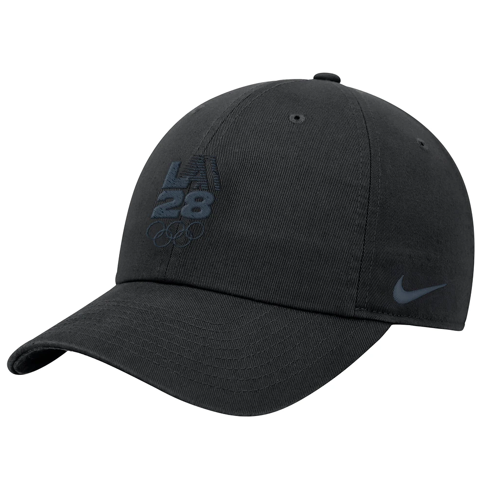 Casquette ajustable Nike noire LA28 Summer Olympics Club pour homme