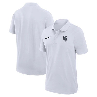 Polo tissé Nike LA28 blanc pour homme les Jeux olympiques d'été