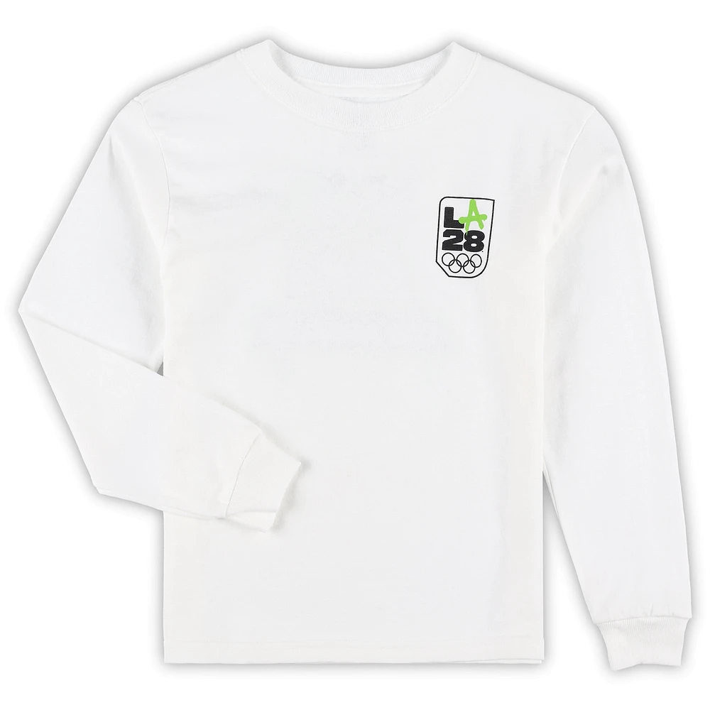 Preschool White LA28 Summer Olympics Long Sleeve T-Shirt