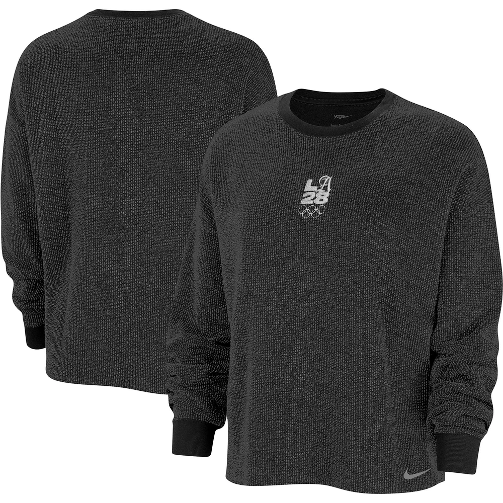 Sweat-shirt de yoga surdimensionné Nike Charcoal LA28 pour femme