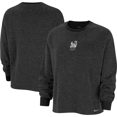 Sweat-shirt de yoga surdimensionné Nike Charcoal LA28 pour femme