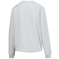 T-shirt Nike gris à manches longues LA28 pour femme, coupe carrée, motif Jeux olympiques d'été