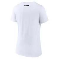 Women's White LA 2028 Summer Paralympics  Logo Pride V-Neck T-Shirt