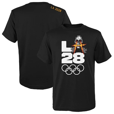 Youth Black LA28 Summer Olympics Skateboarding T-Shirt