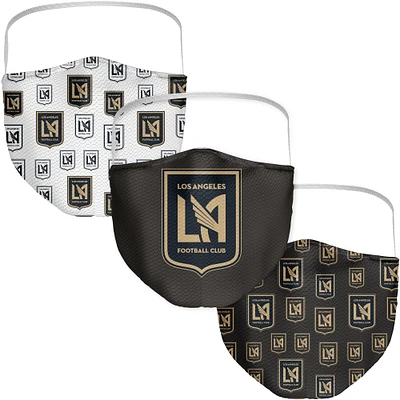 Adulte Fanatics LAFC All Over Logo Couvre-visage 3-Pack