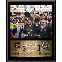Plaque sublimée Carlos Vela LAFC 12" x 15" Champions de la Coupe MLS 2022