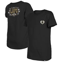 T-shirt noir LAFC Bubble Heart New Era pour filles