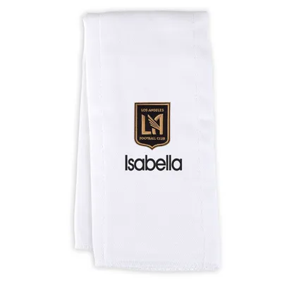 LAFC Infant Personalized Burp Cloth - White