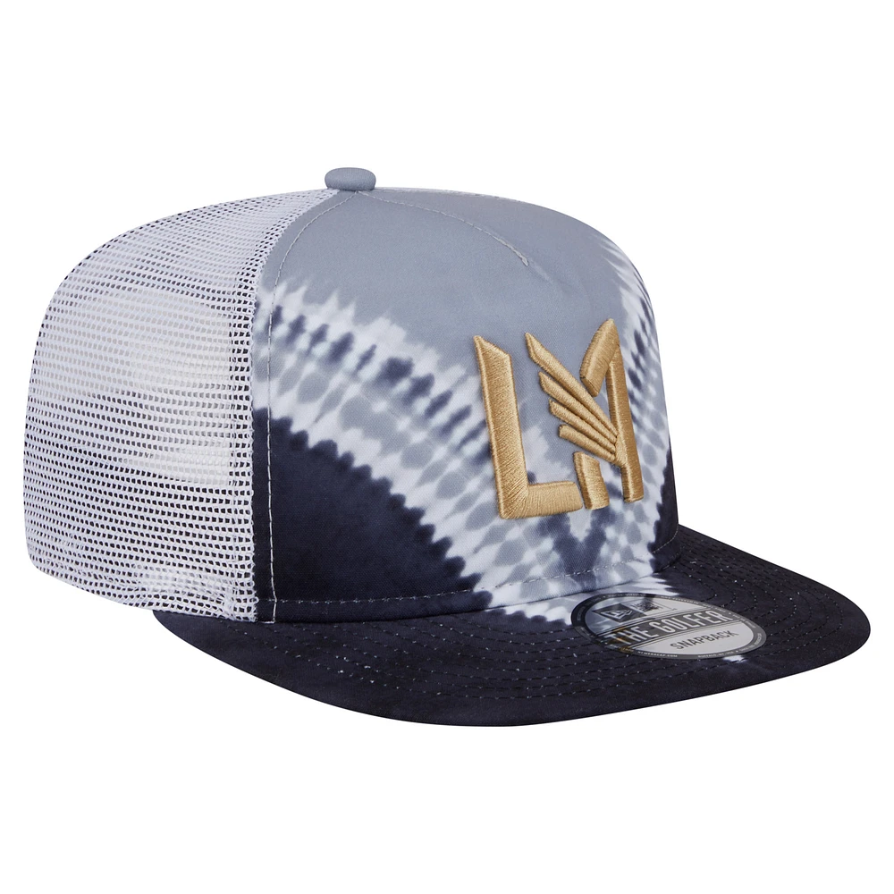 Men's New Era  Black/Gray LAFC Tie-Dye Adjustable Golfer Hat