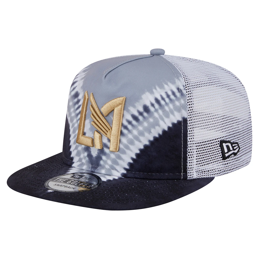 Men's New Era Black/Gray LAFC Tie-Dye Adjustable Golfer Hat