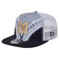 Men's New Era  Black/Gray LAFC Tie-Dye Adjustable Golfer Hat
