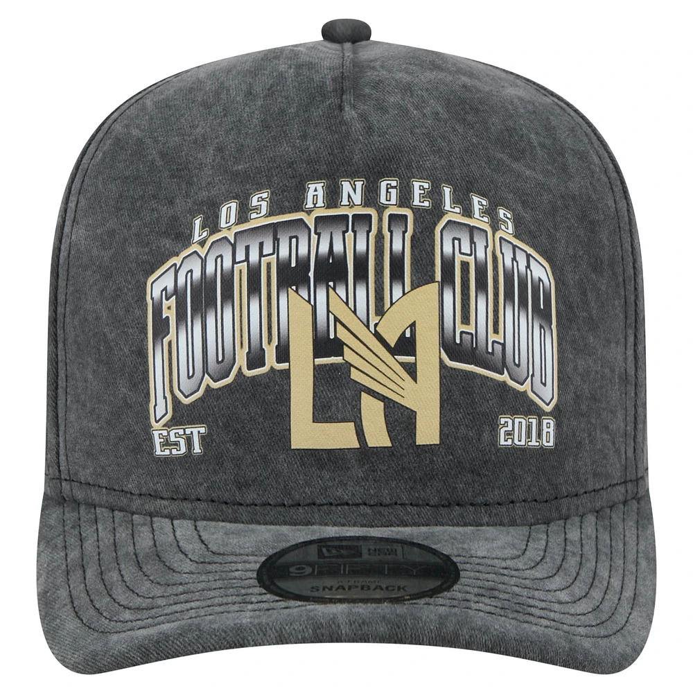Men's New Era  Black LAFC Washed 9FIFTY A-Frame Adjustable Hat