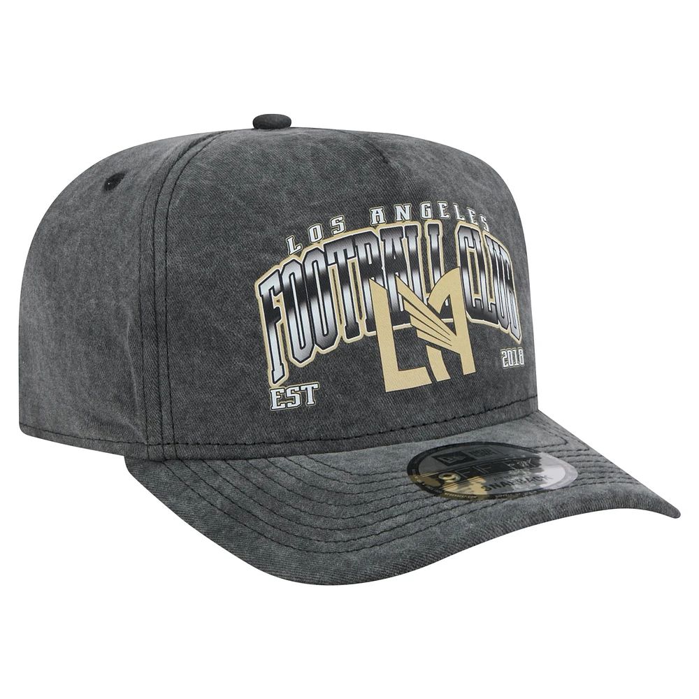 Men's New Era  Black LAFC Washed 9FIFTY A-Frame Adjustable Hat