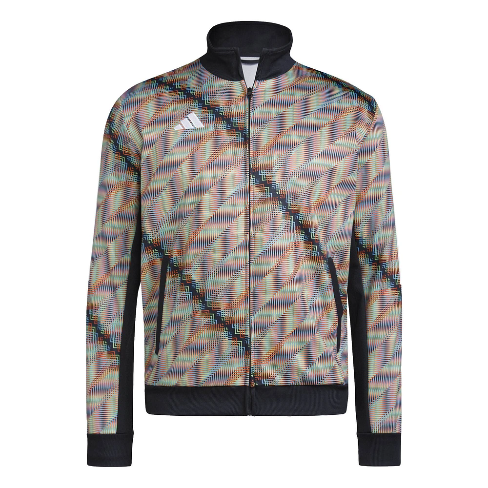Veste de survêtement entièrement zippée adidas noire LAFC 2024 Hispanic Heritage pour homme