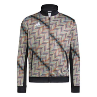 Veste de survêtement entièrement zippée adidas noire LAFC 2024 Hispanic Heritage pour homme
