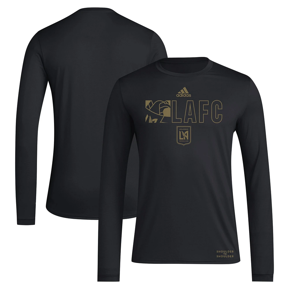 Men's adidas Black LAFC 2024 Jersey Hook AEROREADY Long Sleeve T-Shirt