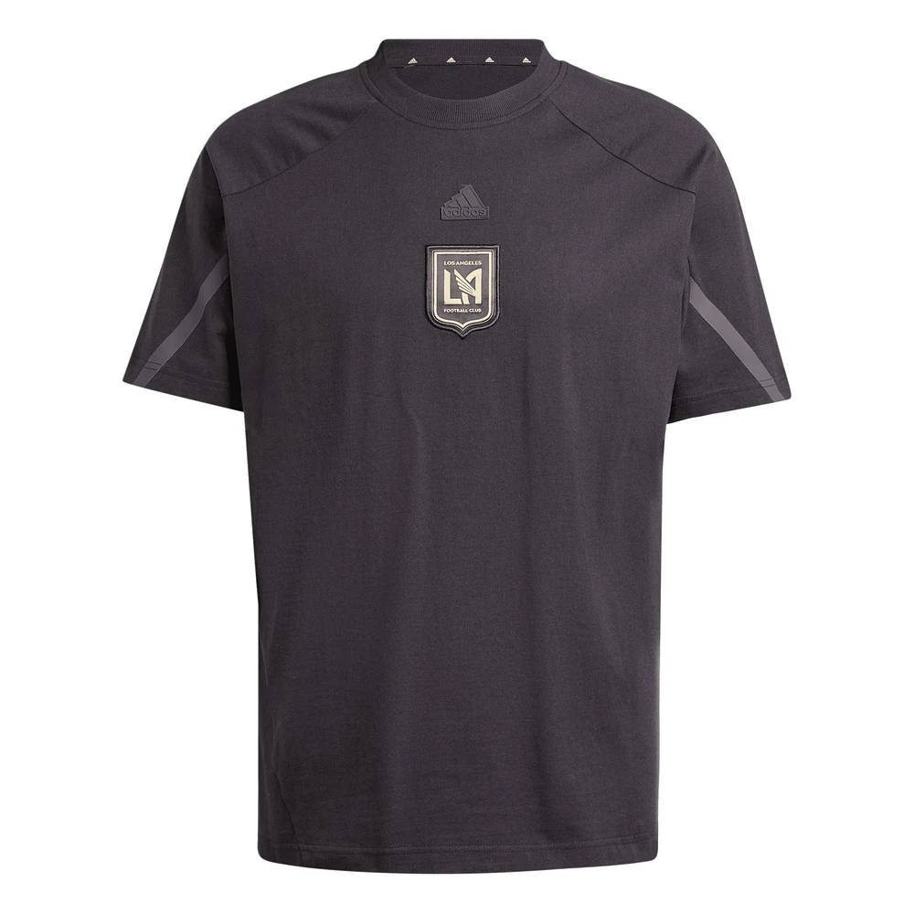 T-shirt adidas noir LAFC 2024 Travel Raglan pour homme