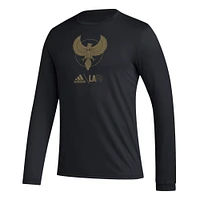 T-shirt à manches longues adidas LAFC Icon noir pour homme