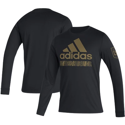 T-shirt à manches longues adidas LAFC Vintage AEROREADY noir pour homme