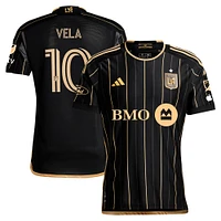 Maillot de joueur authentique principal adidas Carlos Vela LAFC 2024 noir pour homme