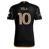 Maillot de joueur authentique principal adidas Carlos Vela LAFC 2024 noir pour homme