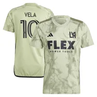 Men's adidas Carlos Vela Green LAFC 2023 Smokescreen Replica Player Jersey