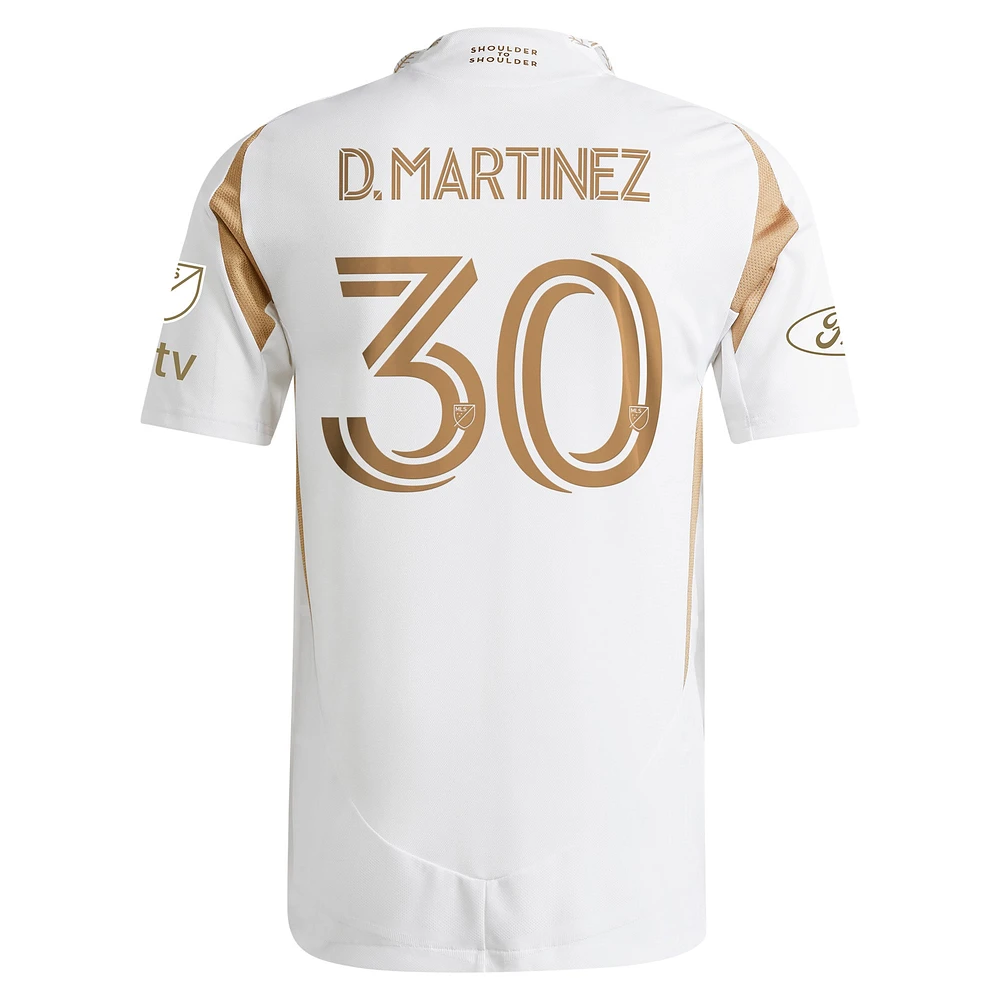 Men's adidas David Martinez White LAFC 2025 Secondary Authentic Player Jersey
